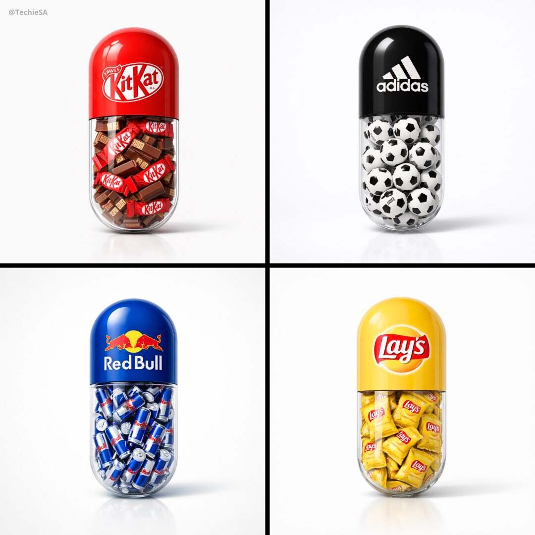 AI art: Create a minimal poster. A large capsule pill centered in... | GPT Image | @TechieBySA